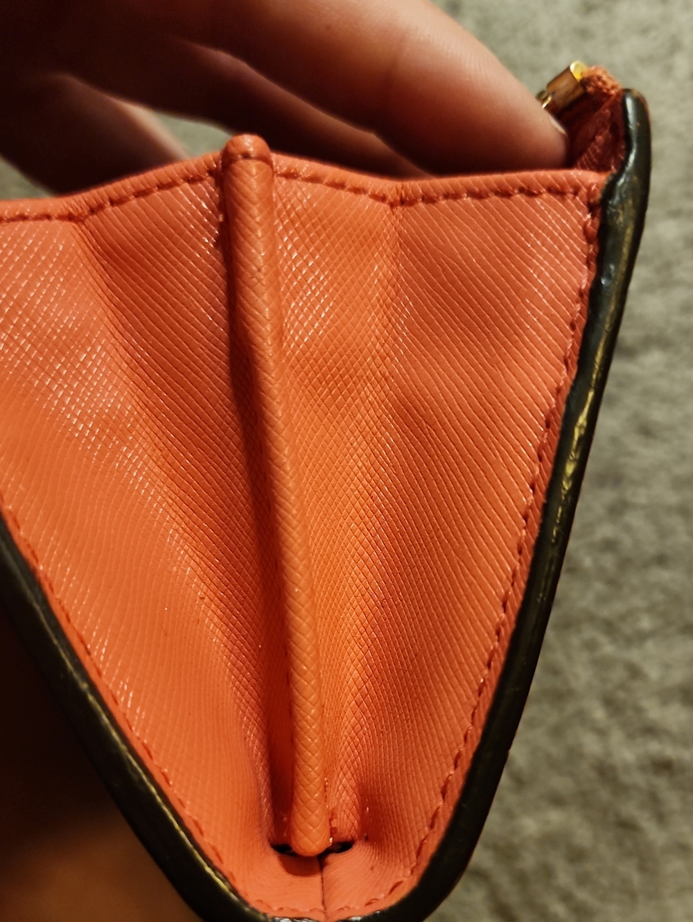 Coach Coral Or Salmon Color Saffiano Leather Zip Around Wallet - Picture 14 of 15